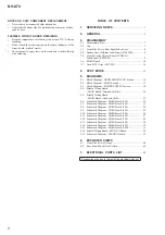 Предварительный просмотр 2 страницы Sony NV-U74 Service Manual