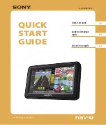 Sony NV-U74T - 4.3" Portable Navigation System Quick Start Manual предпросмотр