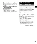 Preview for 11 page of Sony NV-U82 Quick Start Manual