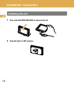 Preview for 14 page of Sony NV-U94T - Automotive GPS Receiver Quick Start Manual