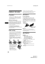 Preview for 20 page of Sony NVX-HC1 Operating Instructions Manual