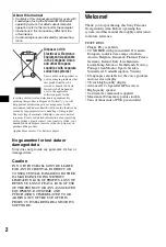 Preview for 2 page of Sony NVX-P1 Operating Instructions Manual