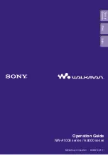 Sony NW-A1000 Operation Manual preview