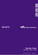 Предварительный просмотр 1 страницы Sony NW- A607 Operation Manual