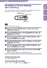 Preview for 36 page of Sony NW-E002BLUE - Network Walkman Operation Manual