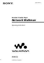 Предварительный просмотр 1 страницы Sony NW-E2 - Network Walkman Operating Instructions Manual