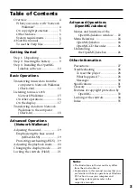 Preview for 3 page of Sony NW-E2 - Network Walkman Operating Instructions Manual