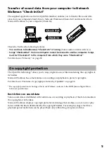 Preview for 5 page of Sony NW-E2 - Network Walkman Operating Instructions Manual