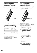 Preview for 20 page of Sony NW-E2 - Network Walkman Operating Instructions Manual