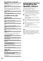 Preview for 26 page of Sony NW-E2 - Network Walkman Operating Instructions Manual