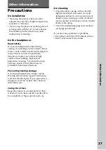 Preview for 27 page of Sony NW-E2 - Network Walkman Operating Instructions Manual