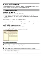 Preview for 7 page of Sony NW-E3 - Digital Music Player Operating Instructions Manual