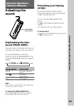 Preview for 19 page of Sony NW-E3 - Digital Music Player Operating Instructions Manual