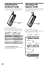 Preview for 20 page of Sony NW-E3 - Digital Music Player Operating Instructions Manual