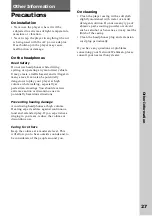 Preview for 27 page of Sony NW-E3 - Digital Music Player Operating Instructions Manual