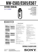 Sony NW-E505 - Network Walkman Service Manual preview