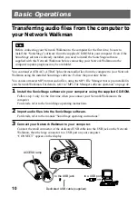 Предварительный просмотр 10 страницы Sony NW-E53/E73 Operating Instructions Manual