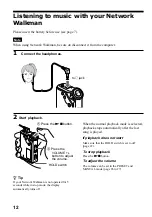 Предварительный просмотр 12 страницы Sony NW-E53/E73 Operating Instructions Manual