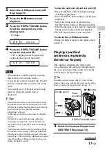 Предварительный просмотр 17 страницы Sony NW-E53/E73 Operating Instructions Manual