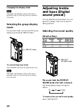 Preview for 20 page of Sony NW-E53/E73 Operating Instructions Manual