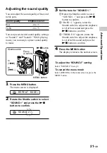 Предварительный просмотр 21 страницы Sony NW-E53/E73 Operating Instructions Manual