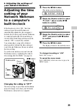 Preview for 23 page of Sony NW-E53/E73 Operating Instructions Manual