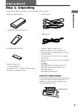 Предварительный просмотр 7 страницы Sony NW-MS11 - Network Walkman Digital Music Player Operating Instructions Manual