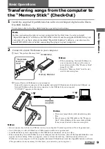 Предварительный просмотр 9 страницы Sony NW-MS11 - Network Walkman Digital Music Player Operating Instructions Manual