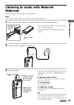 Предварительный просмотр 11 страницы Sony NW-MS11 - Network Walkman Digital Music Player Operating Instructions Manual