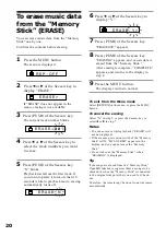 Preview for 20 page of Sony NW-MS11 - Network Walkman Digital Music Player Operating Instructions Manual