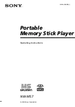 Preview for 1 page of Sony NW-MS7 - Memory Stick Walkman Operating Instructions Manual