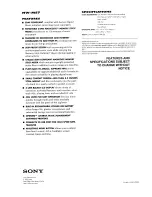 Preview for 2 page of Sony NW-MS7 - Memory Stick Walkman Specifications