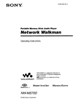 Sony NW-MS70D - Network Walkman Operating Instructions Manual preview