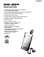 Preview for 1 page of Sony NW-MS9 - Memory Stick Walkman Specifications