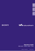 Preview for 1 page of Sony NW-S205F - Network Walkman Operation Manual