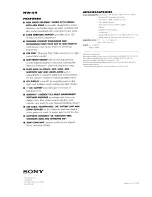 Preview for 2 page of Sony NW-S4 - Network Walkman Specifications