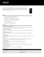 Preview for 1 page of Sony NWZ-E364BLK Specifications