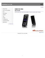 Sony NWZ-E364BLK User Manual предпросмотр