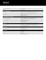 Preview for 2 page of Sony NWZ-E374RED Specifications