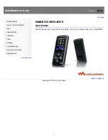 Sony NWZ-E374RED User Manual предпросмотр