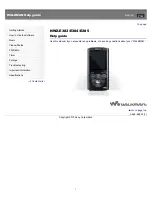 Sony NWZ-E383BLK Help Manual предпросмотр