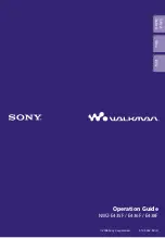 Preview for 1 page of Sony NWZ-E435F - 2gb Walkman Video Mp3 Player Operation Manual