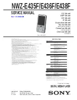 Sony NWZ-E435F - 2gb Walkman Video Mp3 Player Service Manual preview