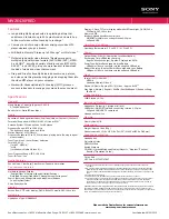 Preview for 2 page of Sony NWZ-E436FRED Specifications