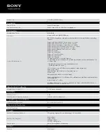 Preview for 3 page of Sony NWZ-E463GRN Specifications