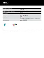 Preview for 4 page of Sony NWZ-E464BLUE Specifications