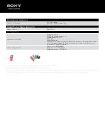 Preview for 4 page of Sony NWZ-E464PNK Specifications