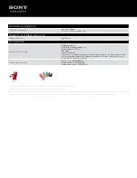 Preview for 4 page of Sony NWZ-E464RED Specifications