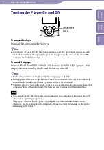 Preview for 8 page of Sony NWZ-S544 - 8gb Walkman Digital Music Player Operation Manual