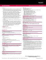 Preview for 2 page of Sony NWZ-S736FBNC Marketing s Specifications